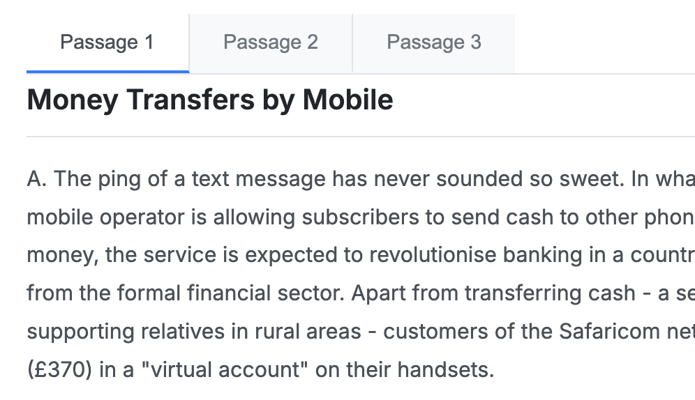 IELTS Reading Practice - Comprehension Skills